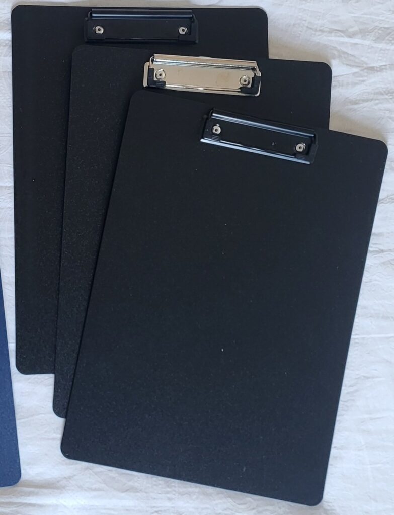 Black clipboards