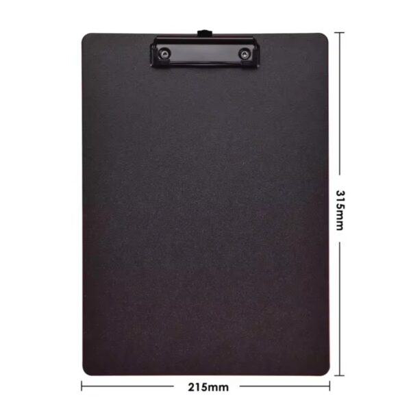 Single sided black A4 clipboard