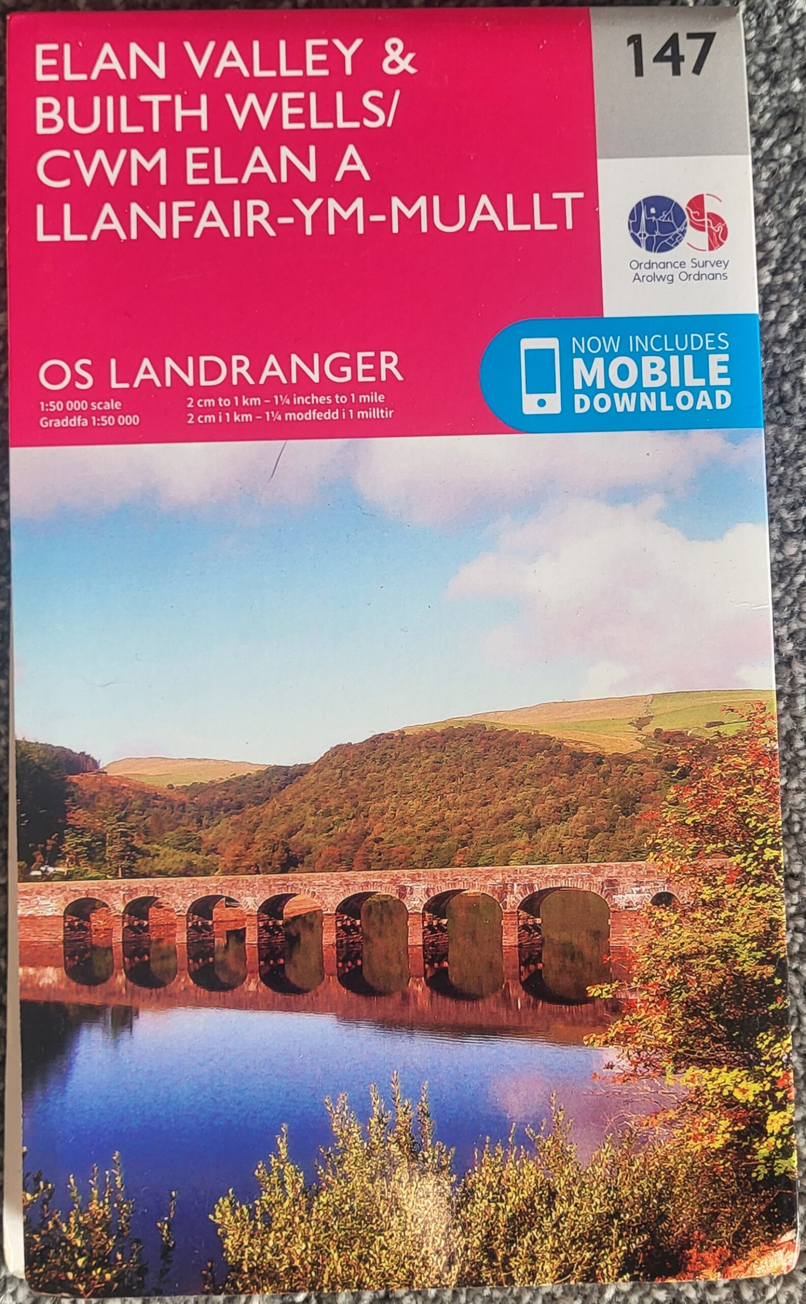 OS Landranger 147 Elan Valley & Builth Wells / Cwm Elan A Llanfair-Ym-Mualt - Image 2